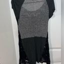 Harley Davidson  Handmade Mixed Media Cotton/Lace Mix Tunic Top Size Large Photo 3