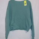 All In Motion NWT  Forest Green Long Sleeve Crew Neck Quilted Pullover Sweatshirt Photo 0