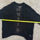 United States Sweaters  Black Knit Loop Quarter Sleeve Cardigan Photo 6