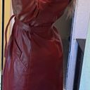 Vintage Red Leather Coat Size M Photo 1