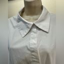 Balenciaga  white button down long sleeve collared asymmetrical  pleated hem top Photo 4