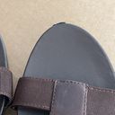 Ralph Lauren Lauren  Sandals Wedge Shoes 9 M Brown  Slip On Peep Toes Platform Photo 15