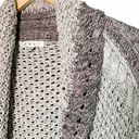 CAbi  Sweater Shadow Circle Gray Shawl Collar Chunky Knit Open Cardigan Sz Medium Photo 11