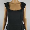 White House | Black Market  WHBM Little Black Dress Career Fitted Peplum Cap Sleeve Photo 1