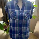 Rails  Plaid Rayon Women Button Down Top Sz L Photo 1