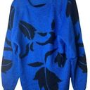 SK and Company Vintage Royal Blue and Black Sweater Large Photo 0