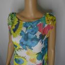 Alice + Olivia  Sunflower Floral Print Silk Blouse Photo 2