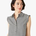 Kate Spade NWT  Mini gingham sleeveless top , Black and white Photo 1