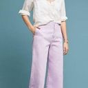 Pilcro and the Letterpress Anthropologie Pilcro Ultra High Rise Purple Cropped Wide Leg Jeans Size 29 Photo 0