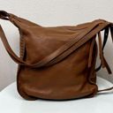 Kooba  Caramel Brown Leather Satchel Hobo Shoulder Bag Medium Zip Closure Studded Photo 1