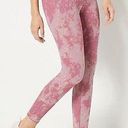 Susan Graver "As Is"  SG Sport Regular Printed Contour Knit Crop Leggings Dusty Rose Photo 0