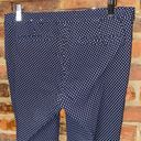 Eliane Rose  Navy Blue White Polka Dot Skinny Leg Flat Front Pants Women's Size 6 Photo 7