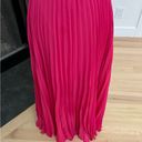 Bebe  Fuscia Pink Pleated Flowing Maxi Dress Photo 3