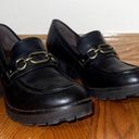 White Mountain  | Black Vegan Leather Booster Heeled Loafers | Size 9.5 Photo 3