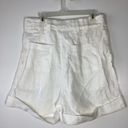 Farm Rio  Tailored Linen High Rise Shorts cream/ivory Size Large Photo 9