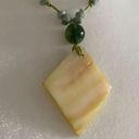 Y2K 2000s beaded chunky green cream mermaid necklace Photo 1