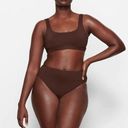 SKIMS NWT  Signature Swim Tank Bikini Top in Cocoa Brown Photo 0