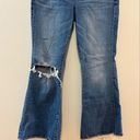 American Eagle Pre-Owned Size 10 Short  Light Blue Super High Rise Flare Jeans Photo 2