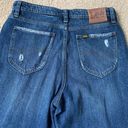 Lee VTG  Distressed Dark Wash Hippie Flare Mom Jeans Size 30/8 Photo 7