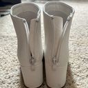 White Heel Booties Size 8 Photo 2