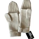 UGG  Wool Blend Fingerless Knit Gloves Mittens Cream Womens One Size NEW Photo 0