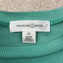 Treasure & Bond : Ribbed Green Deep Sea- Green Dewkist Tee Photo 3