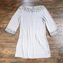 Alice + Olivia  • Beaded Silk Tunic Dress jeweled grey silver kimono mini Photo 2