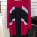 Tiana B  Black With Built in Cardigan Red White and Black Long Sleeve Size 14W Photo 0