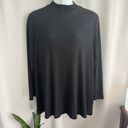 Lane Bryant Relaxed Mock-Neck Rib Top Black 22 24 Photo 2