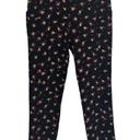 CAbi  Black Floral Printed Lean Leggings with Stash Pockets - Size M Photo 0