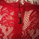 Juicy Couture  Delicate Lace Sheer Layered Party Dress Lipstick Red Size 2 Photo 5