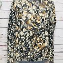 ZARA Gray Leopard Print Sweater Top Size Medium Photo 2