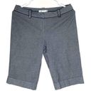 White House | Black Market  Bermuda Cuffed Dressy Shorts Gray Black Womens Size 6 Photo 0