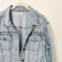 Good American [] Light Wash Studded Distressed Oversized Denim Jacket Sz Large L Photo 5