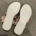 Madden Girl New  Platform Sandals Womens Size 7.5 Beige & White Strappy Ankle Photo 4