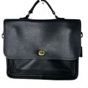 Coach Vintage Black 5181 Colebrook Leather Briefcase Crossbody Messenger Bag Photo 0