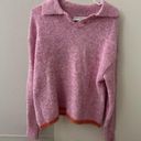 Revolve Pink collared sweater Photo 0