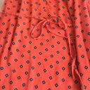 Merona Patterned Shirt Dress Orange Black Gray - Sz Medium Photo 9