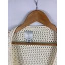 Joie  Cream Cottagecore Open Weave Crochet Cardigan Sweater Size XL Photo 2