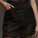 Pilcro NWT  Sheer Mini Skirt Black Size 4 Photo 0