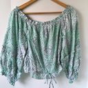 LC Lauren Conrad Green Crop Top, Large Photo 0