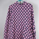 Petal Boden Women's Size 16 18L Dust Cloud Pink  Geo High Neck Jacquard Dress Photo 2