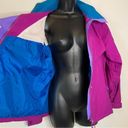 L.L.Bean  Magenta Blue Windbreaker Gore-Tex Rain Jacket Size Small Vintage 80s Photo 3