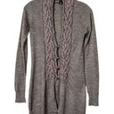 BKE  Boutique Women's Wool Blend Knitted Long Sleeve Cardigan Brown Size Small Photo 0