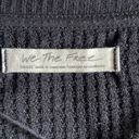 We The Free  V-Neck Pullover Knit Top Oversized Size Small Black Casual Photo 3