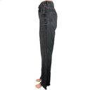 ZARA  Women's Black High Rise Straight Leg Stretch Cut Off Hem Denim Jeans Size 4 Photo 1