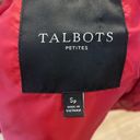 Talbots  Cherry Red Down-Filled Full Zip Puffer Vest Size S Small Petite Cozy Photo 5