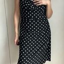 Ralph Lauren Lauren  Dress Black Polka Dot Printed KNee Length Size 14 Flattering Photo 0