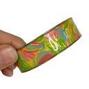 Lilly Pulitzer  Floral Pink Green and Red Bangle Bracelet Preppy Gold Beach Photo 1