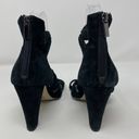 Raye  Revolve Nat Black Suede Knotted Heels Strappy Knot EU 39.5 Fits US 8.5 Photo 3